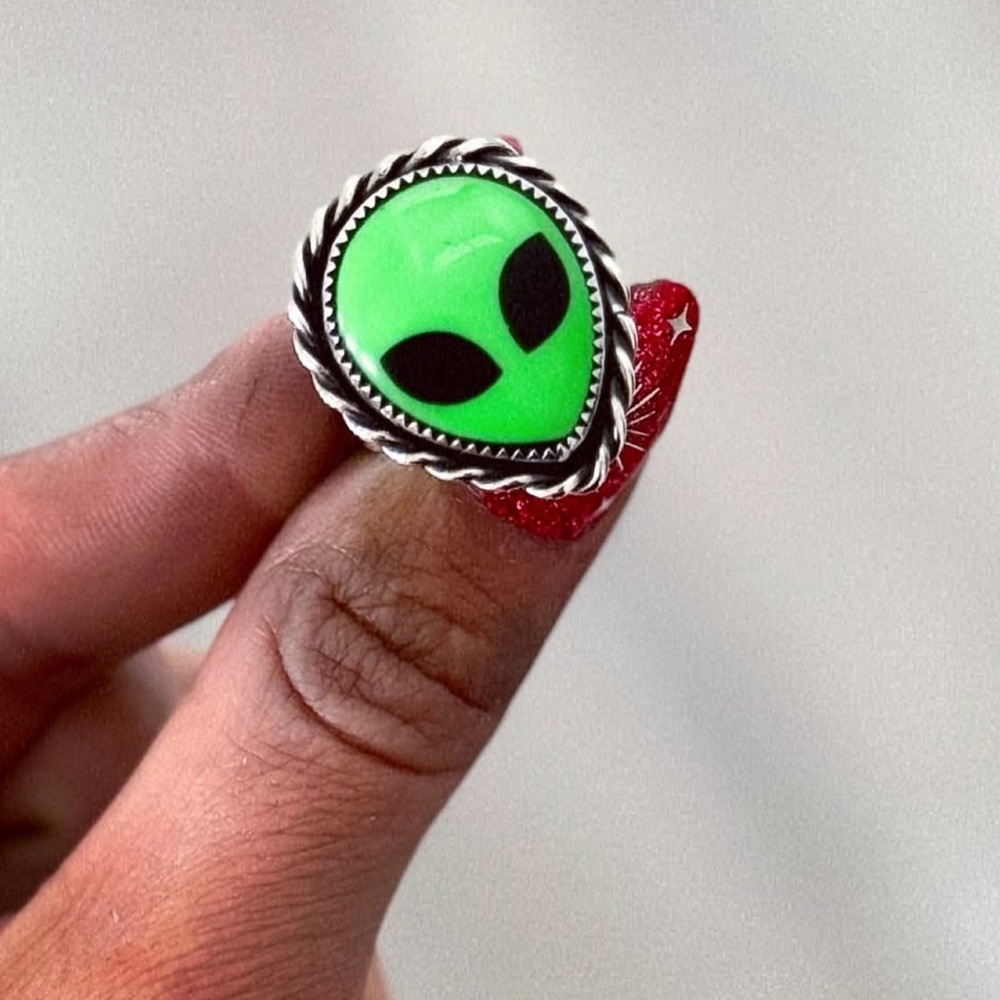 ALIEN RING Sterling Silver 925 double band
